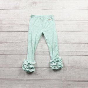 Sew Sassy Girls Ruffle Leggings Mint Green Icing Ruffle Pants Bennies 2